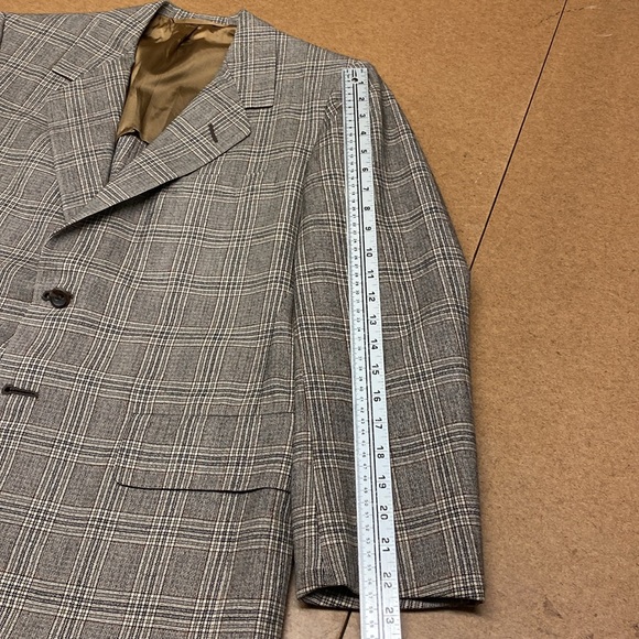 Vintage Wool Neutral Plaid Sportcoat - Picture 9 of 10